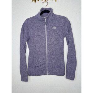 The North Face Womens XS Maggy Sweater Fleece Full Zip Speckled Jacket Purple Q